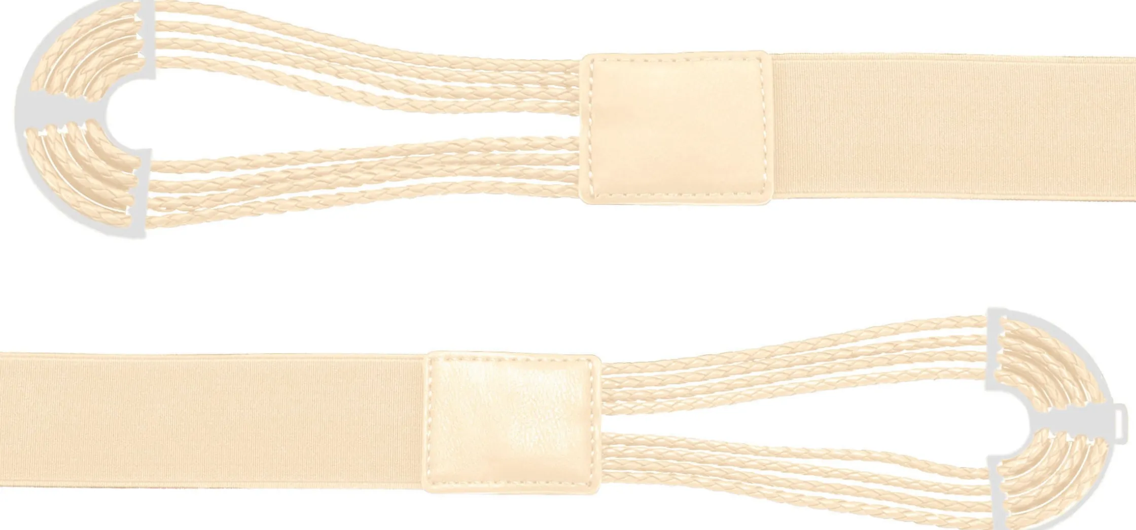 Gürtel|LASCANA Taillengürtel creme