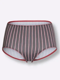 Unterhosen|wäschepur Taillenslip 5xbleu-gestreift+5xanthrazit-gestreift