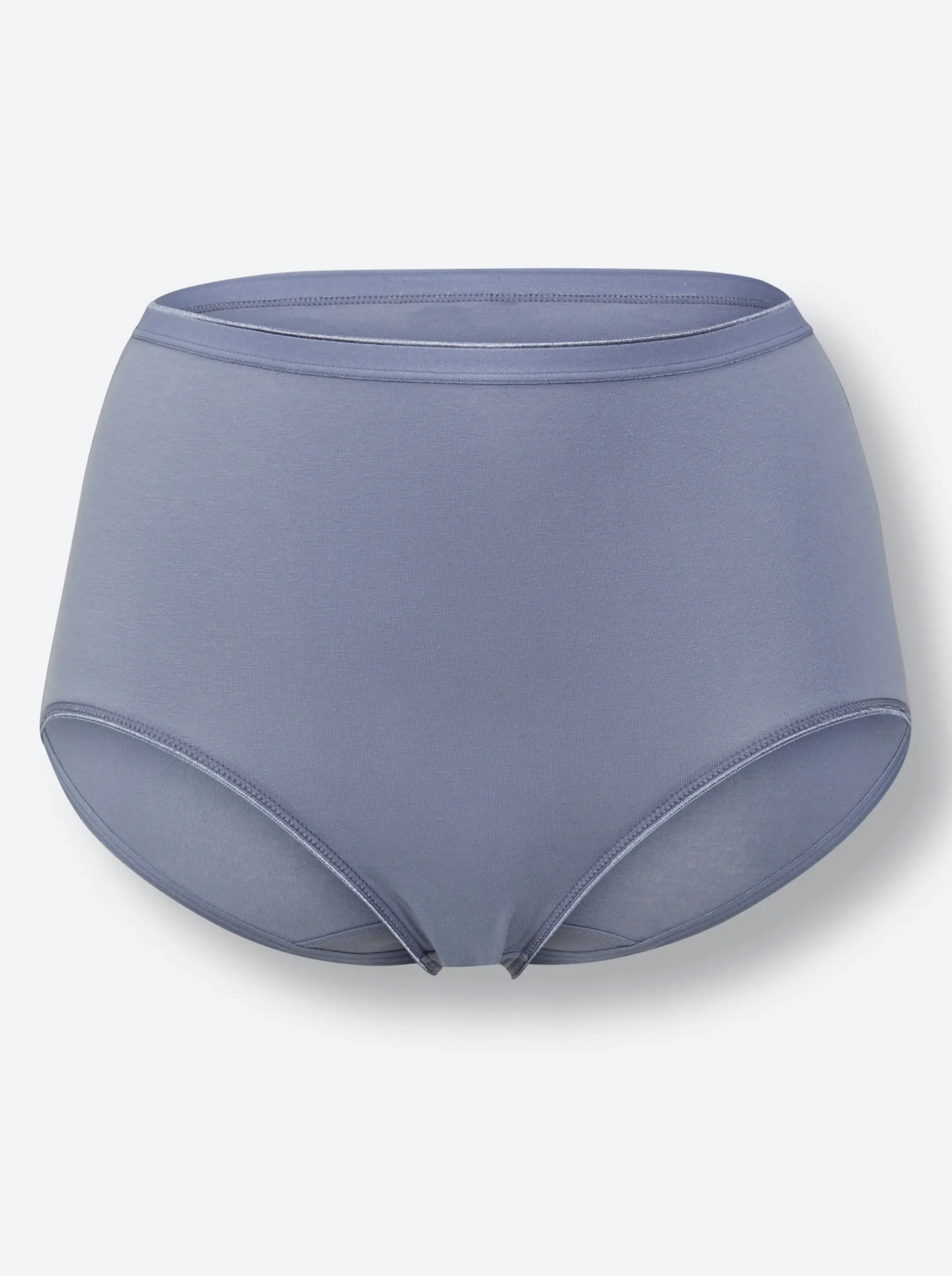 Unterhosen|wäschepur Taillenslip 2xtaubenblau-bedruckt+1xtaubenblau