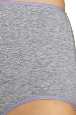 Unterhosen|petite fleur Taillenslip grau-meliert,weiß