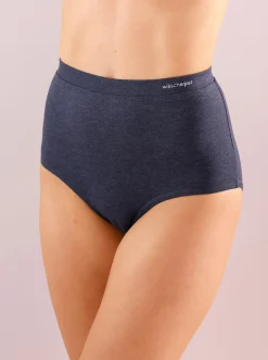 Unterhosen|wäschepur Taillenslip 2xmarine-meliert+2xdunkelrot-meliert