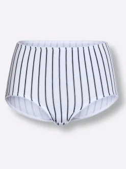 Unterhosen|wäschepur Taillenslip 5xweiß-schwarz-gestreift+5xschwarz-weiß-gestreift