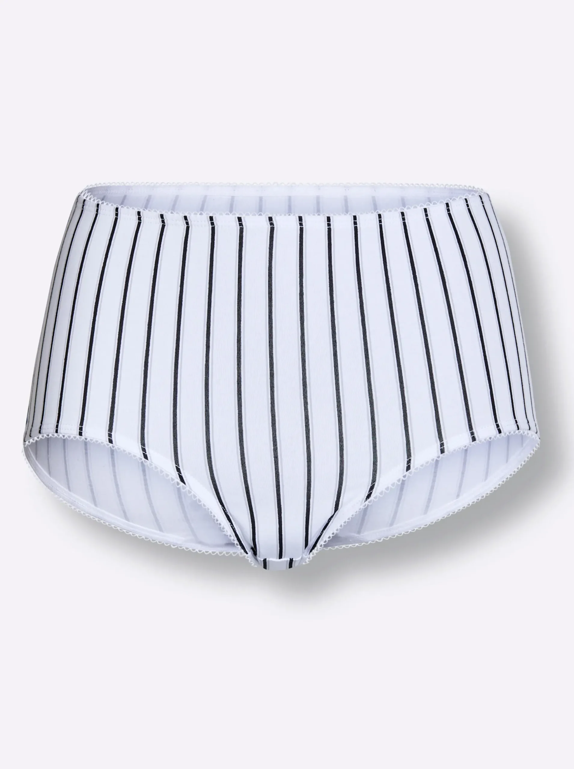 Unterhosen|wäschepur Taillenslip 5xweiß-schwarz-gestreift+5xschwarz-weiß-gestreift