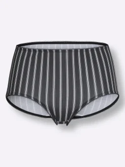 Unterhosen|wäschepur Taillenslip 5xweiß-schwarz-gestreift+5xschwarz-weiß-gestreift