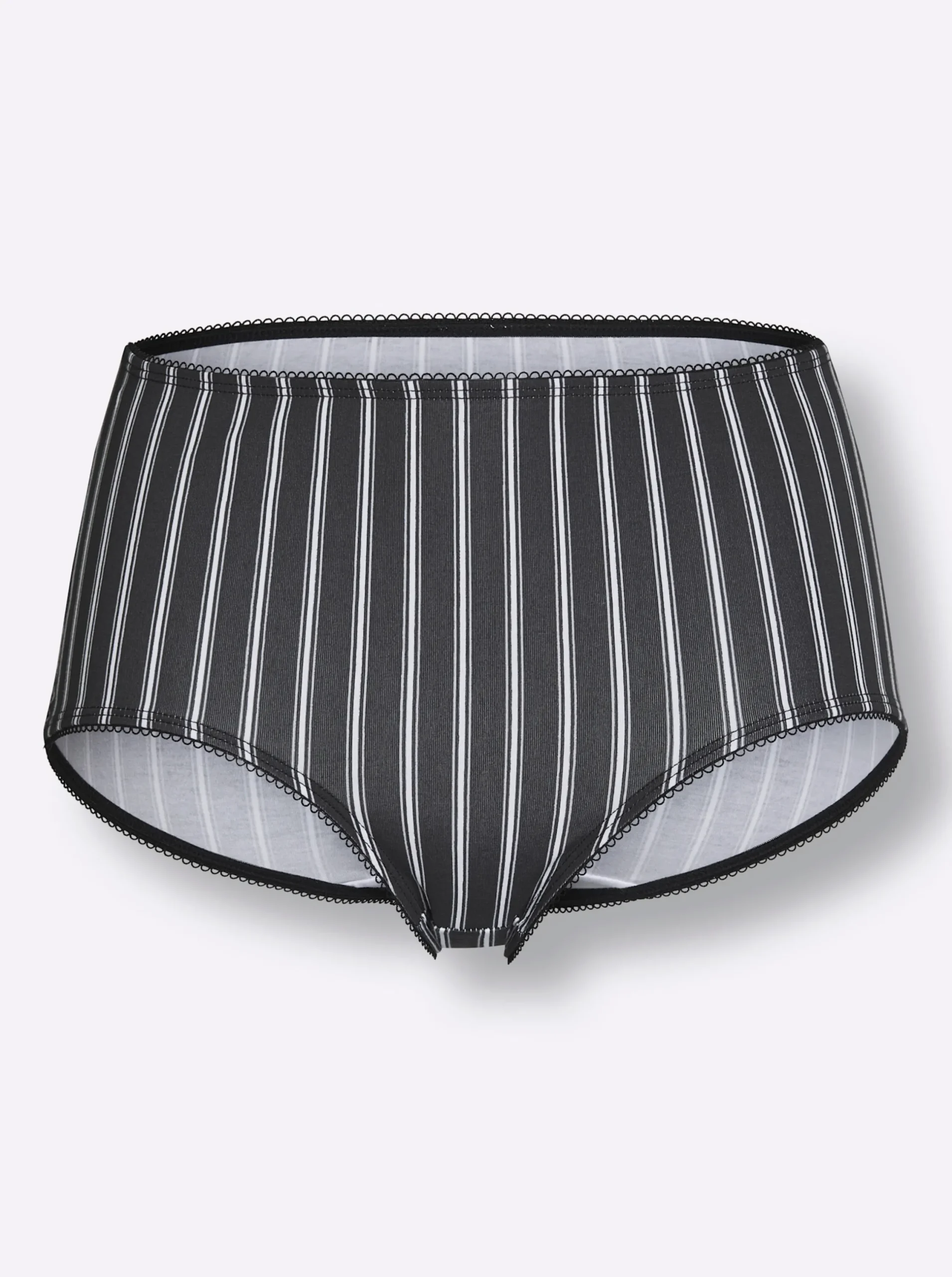 Unterhosen|wäschepur Taillenslip 5xweiß-schwarz-gestreift+5xschwarz-weiß-gestreift