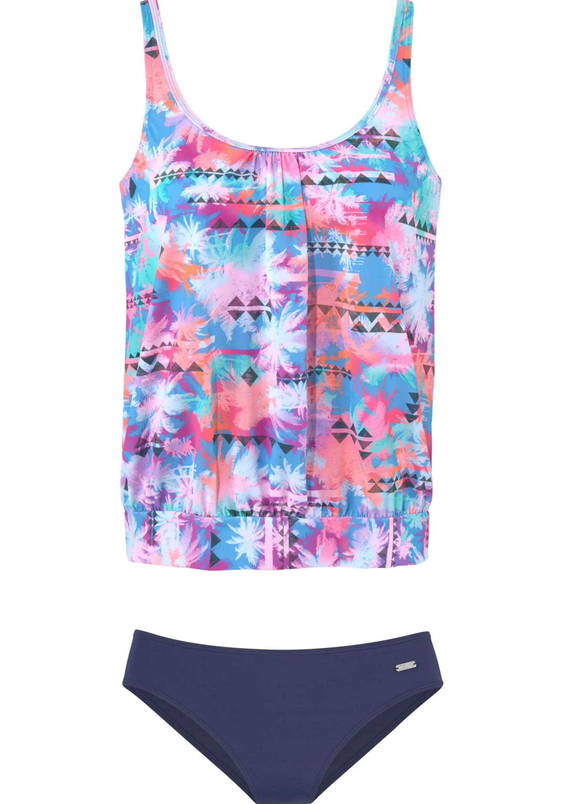 Tankinis|Venice Beach Tankini pink-blau-bedruckt