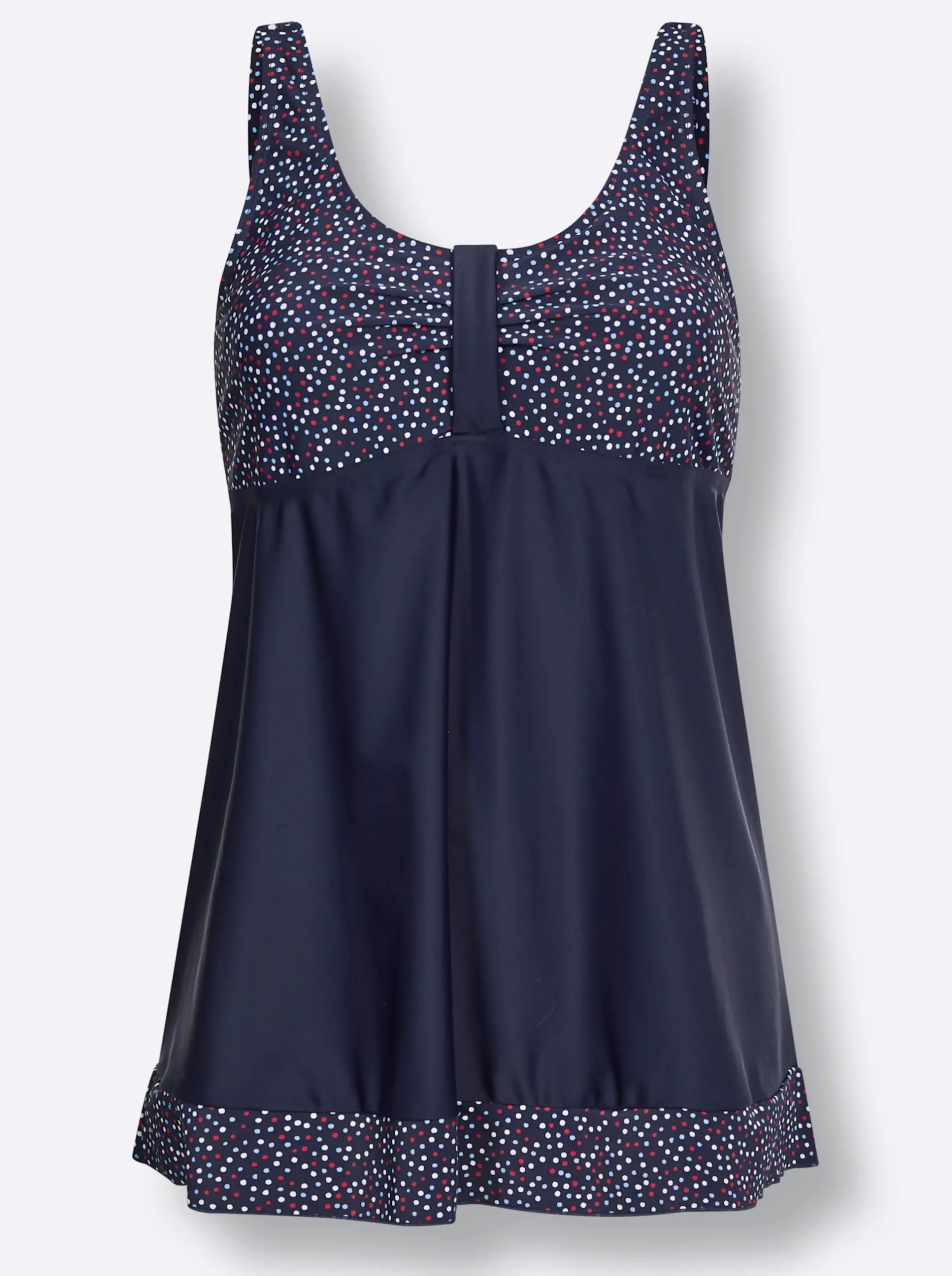 Tankinis|feel good Tankini-Oberteil marine-rot-bedruckt