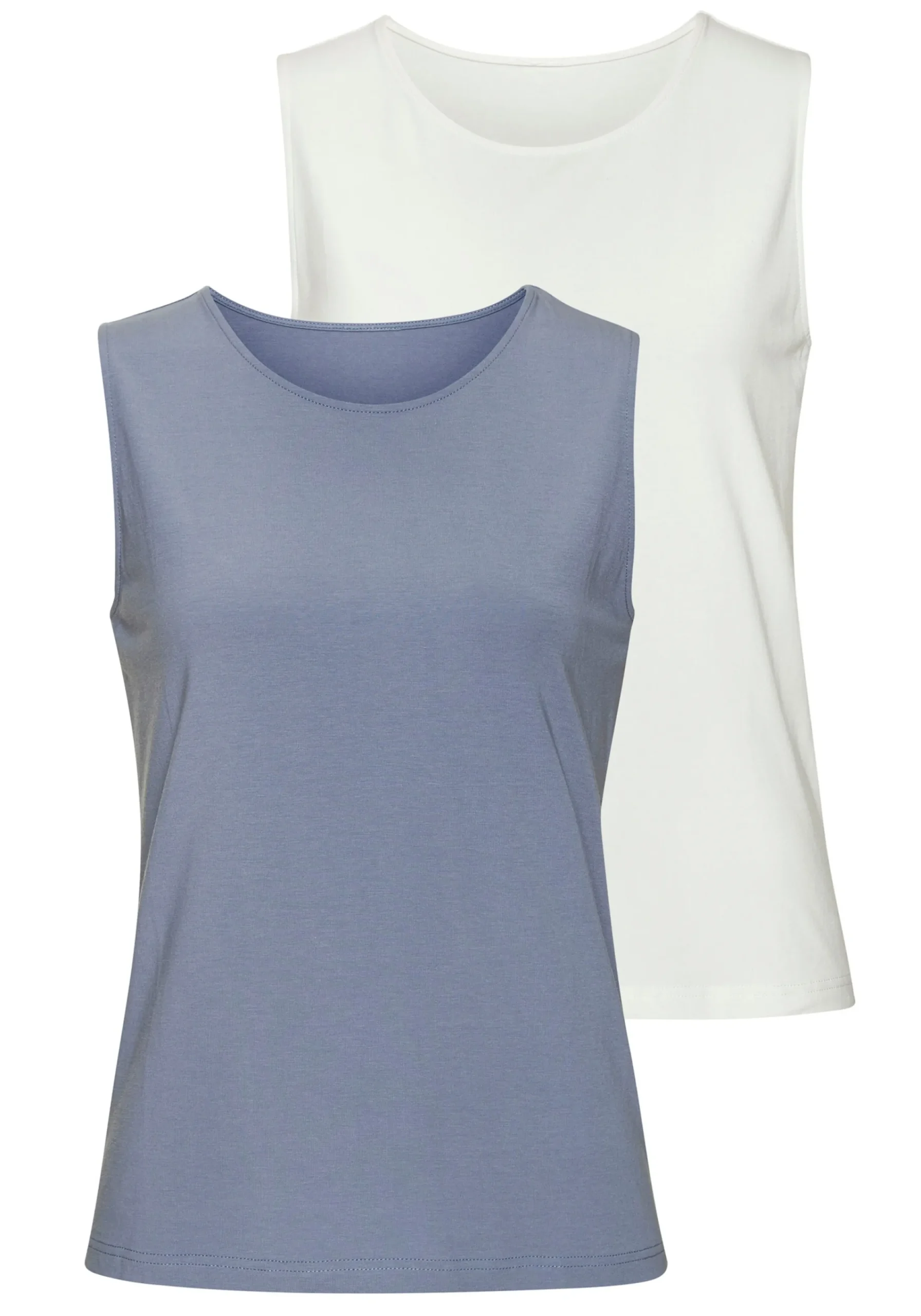 Strandmode|Shirts|LASCANA Tanktop hellblau,creme
