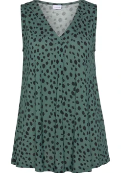 Shirts|LASCANA Tanktop grün-schwarzbedruckt
