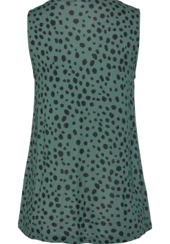 Shirts|LASCANA Tanktop grün-schwarzbedruckt