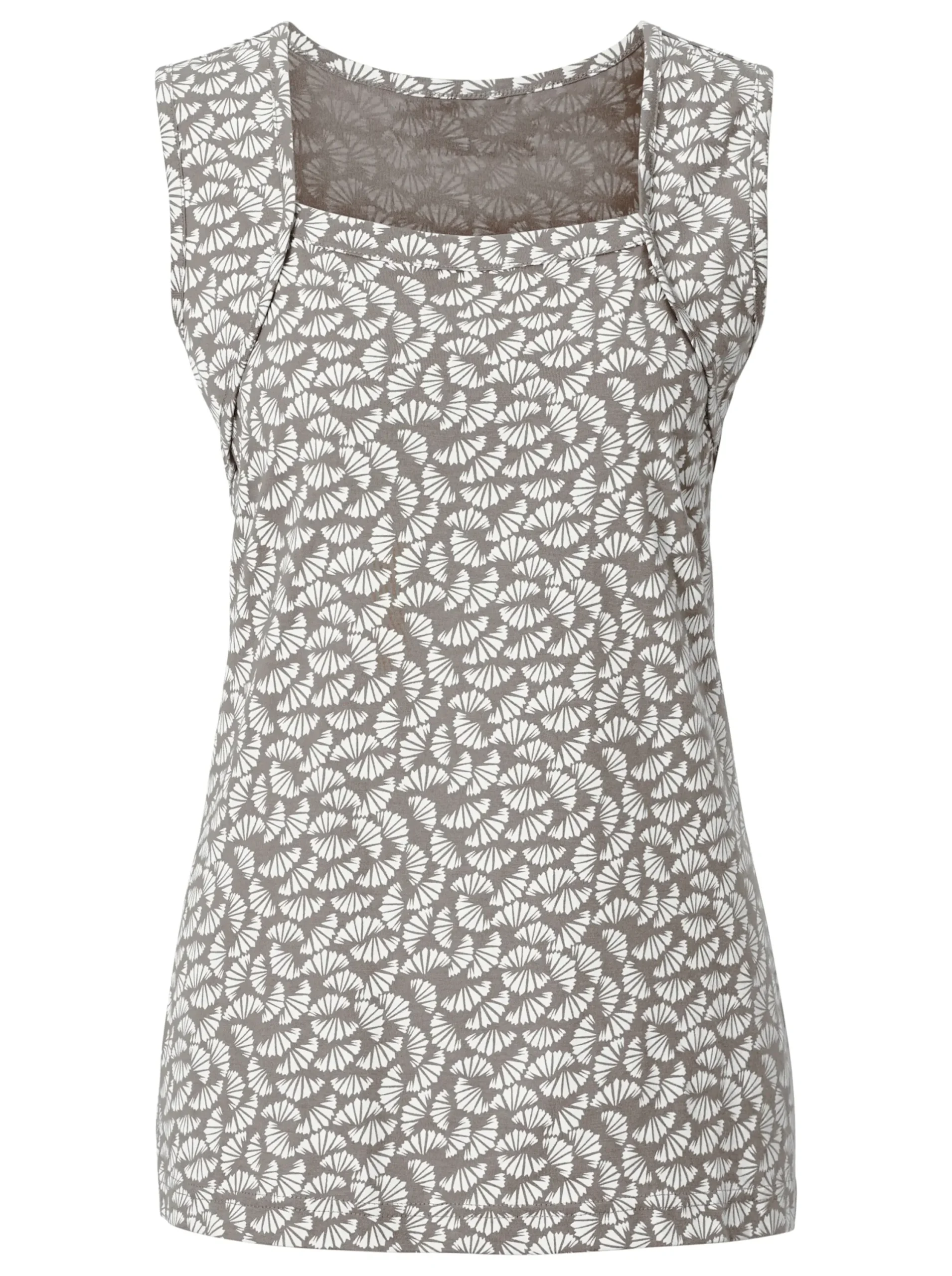 Shirts| Tanktop taupe-ecru-gemustert