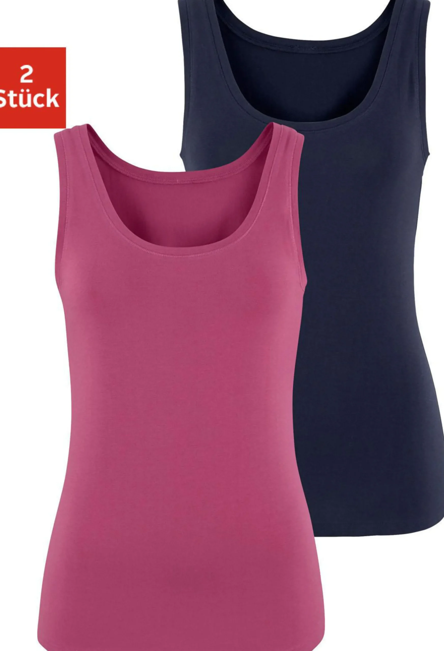 Blusen|Shirts|Vivance Tanktop beere,navy