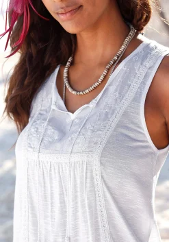 Strandmode|Buffalo Tanktop weiß