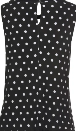 Shirts|LASCANA Tanktop schwarz-weiß-gepunktet