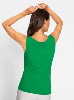 Shirts|heine Tanktop in Viskose-Qualität grasgrün