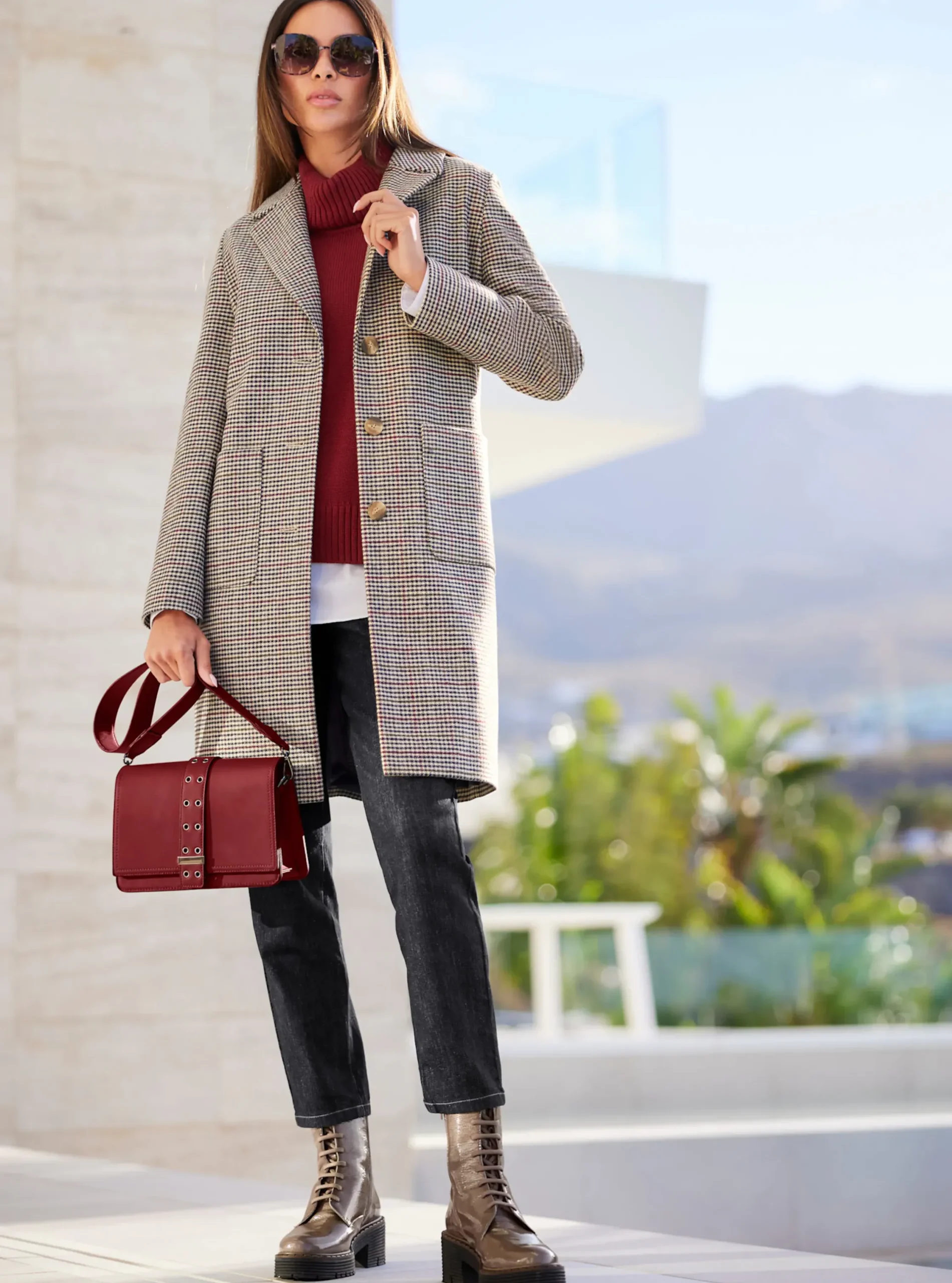 Taschen|heine Tasche dunkelrot