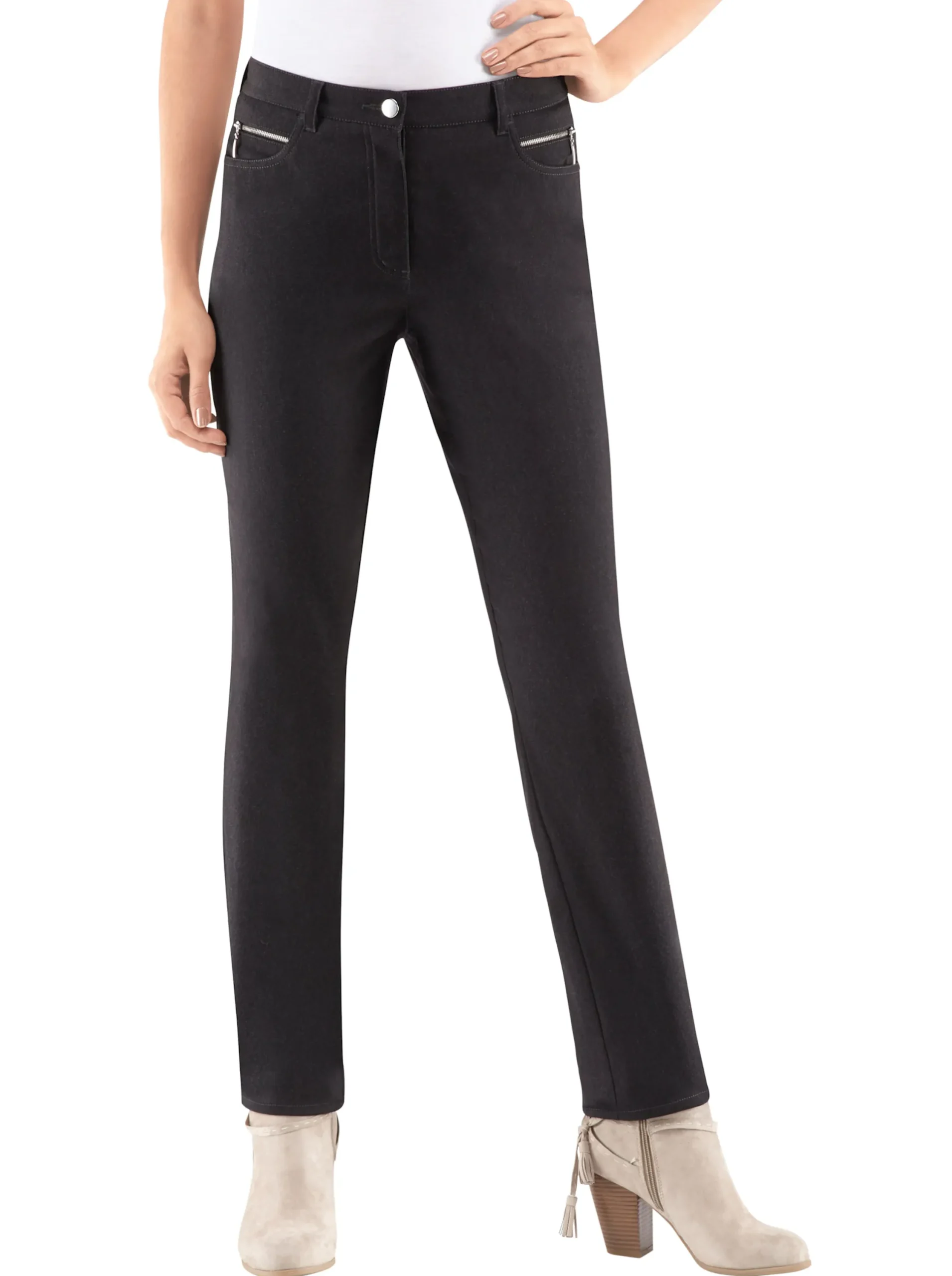 Hosen|Stehmann Comfort line Thermohose in elastischer Bengalin-Qualität grafit-meliert