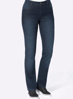 Jeans| Thermojeans mit kariertem Futter darkblue-denim