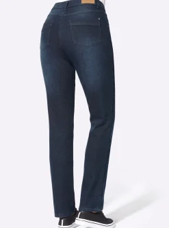 Jeans| Thermojeans mit kariertem Futter darkblue-denim