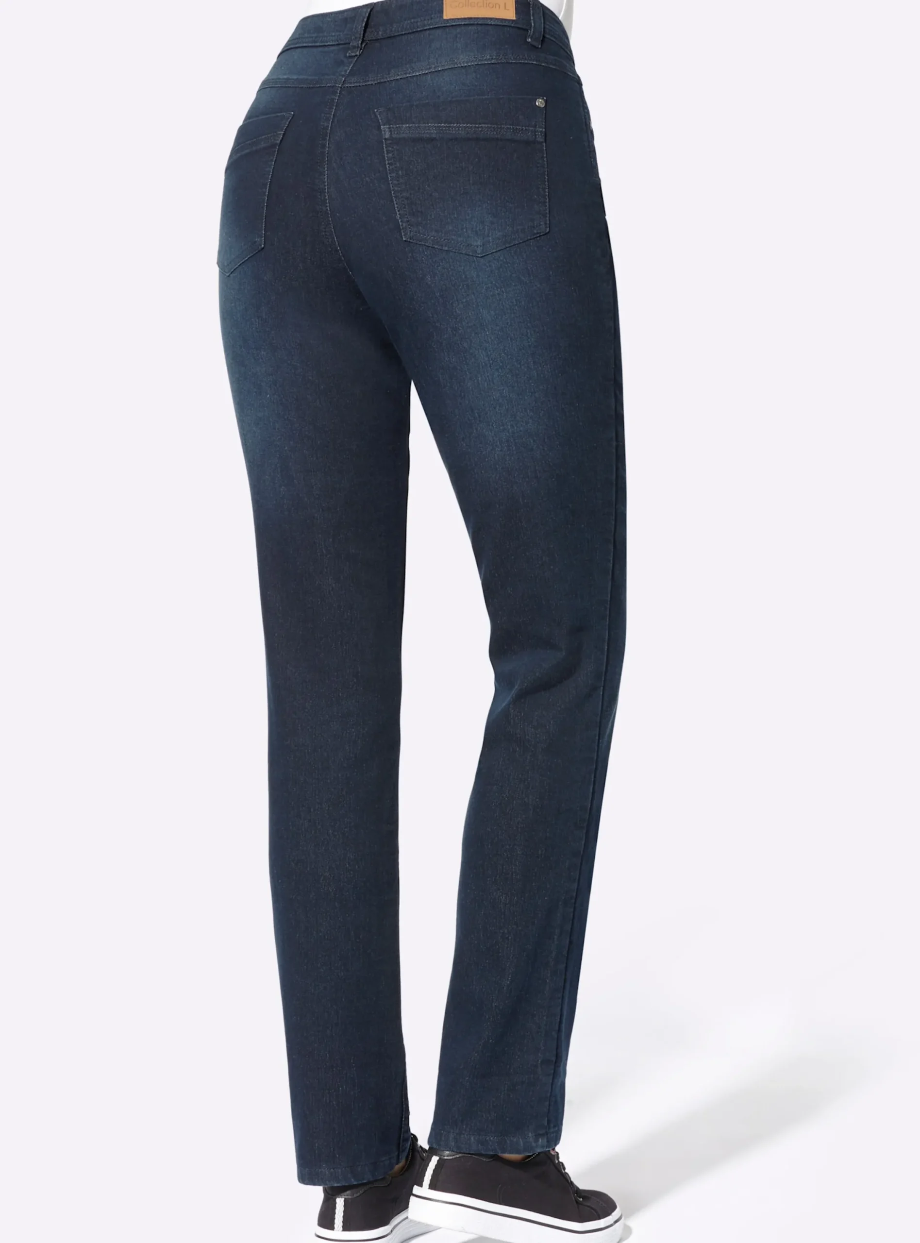 Jeans| Thermojeans mit kariertem Futter darkblue-denim