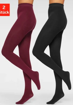 Strümpfe & Socken|Lavana Thermostrumpfhose weinrot