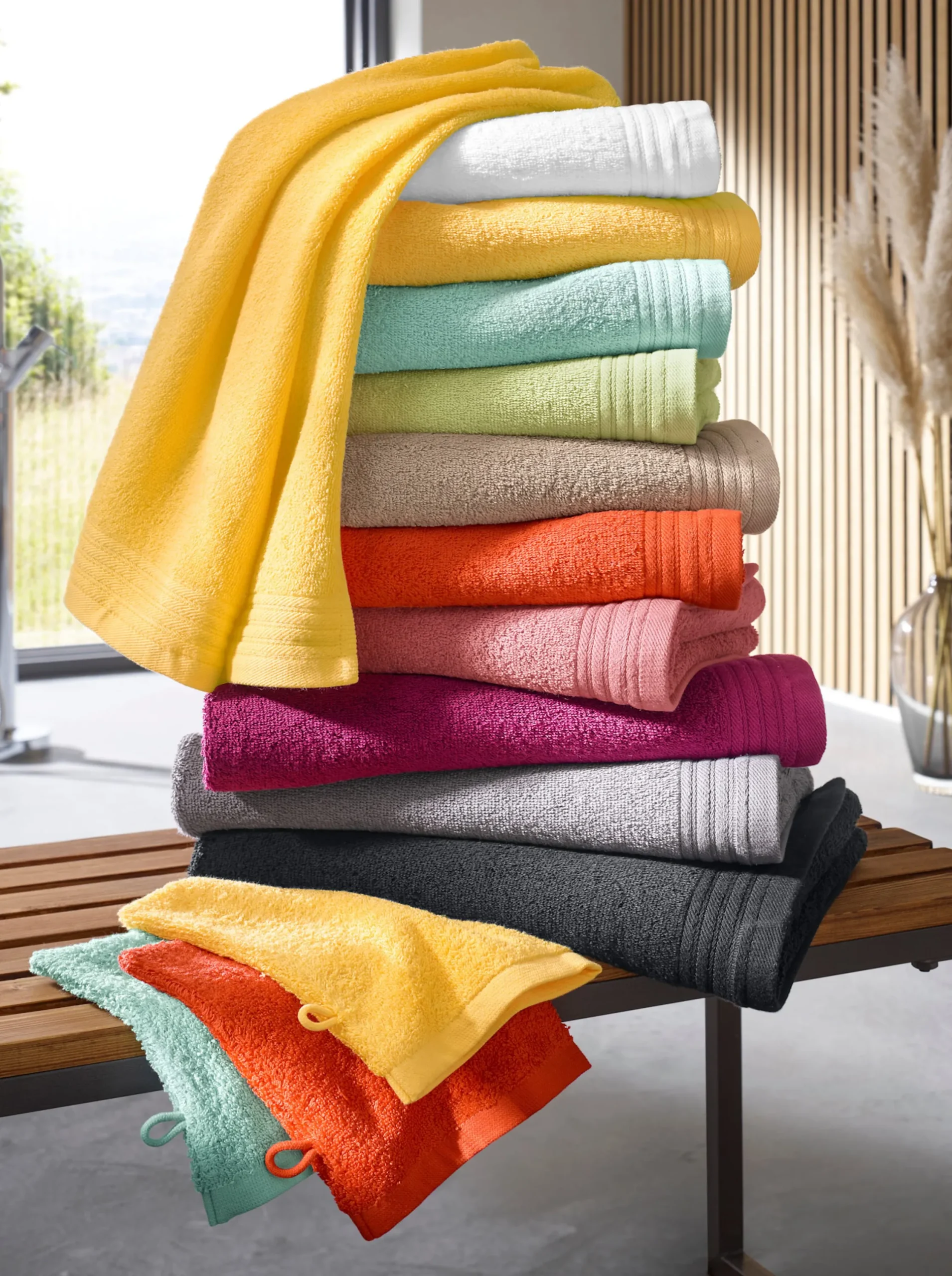 Handtücher|wäschepur 5-tlg. Frottier-Sparset weiß