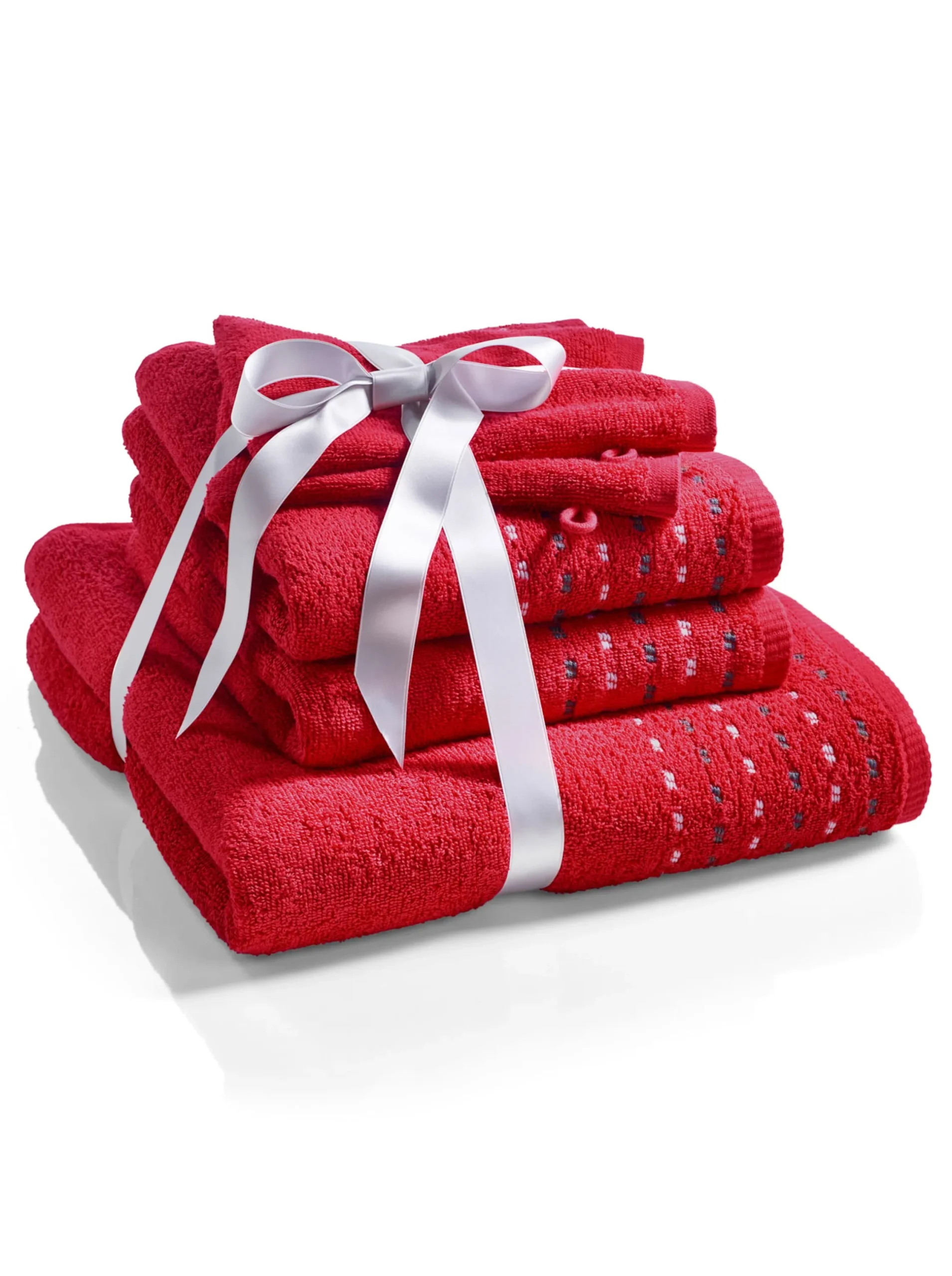 Handtücher|wäschepur 4-tlg. Handtuch-Sparset rot