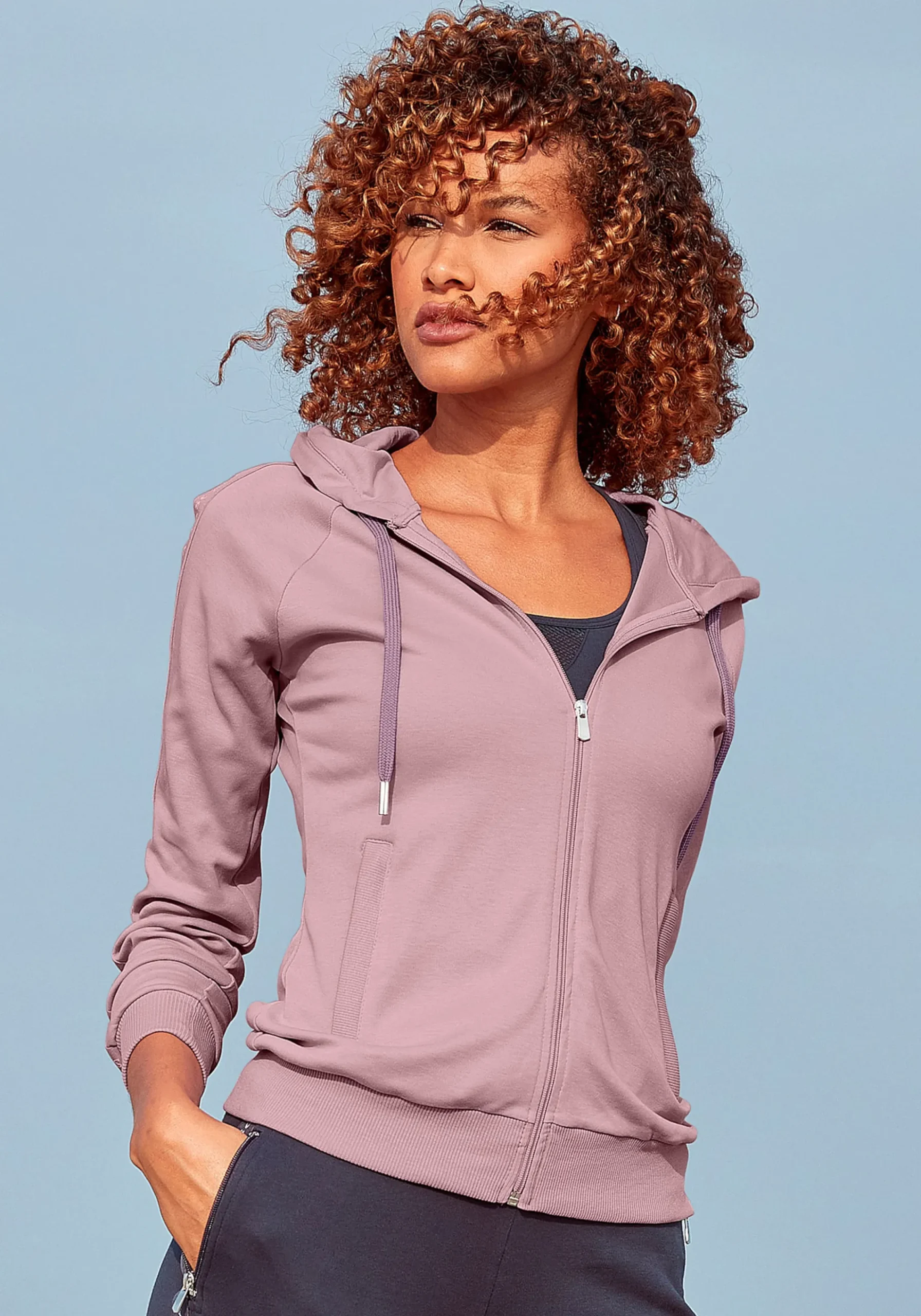 Jacken|LASCANA ACTIVE Trainingsjacke altrosa