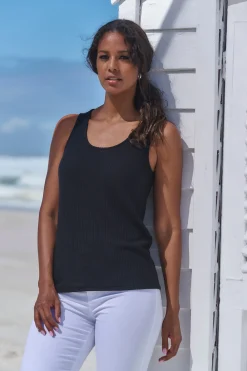 Shirts|Vivance Trägertop creme,schwarz