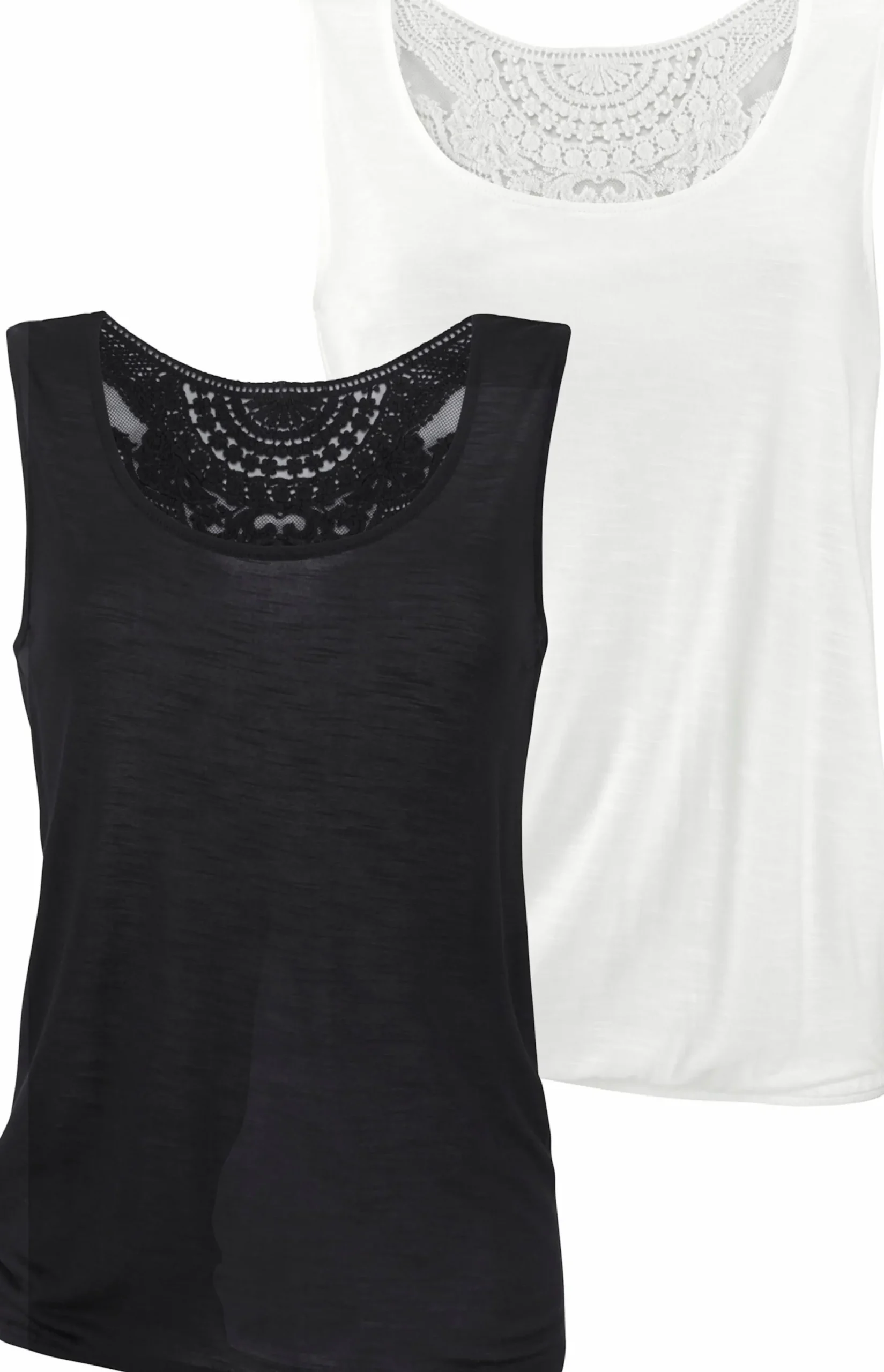 Shirts|Beachtime Trägertop schwarz,creme