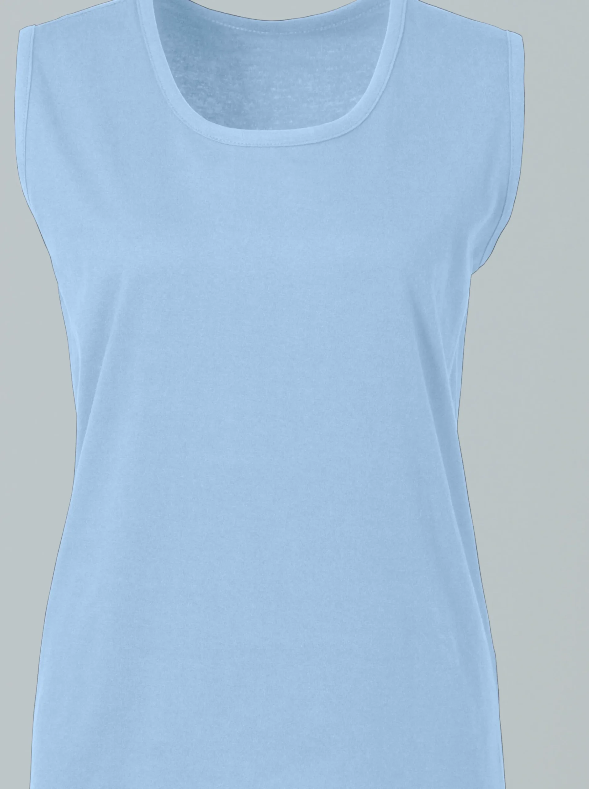 Shirts| Trägertop mit Rundhals-Ausschnitt bleu