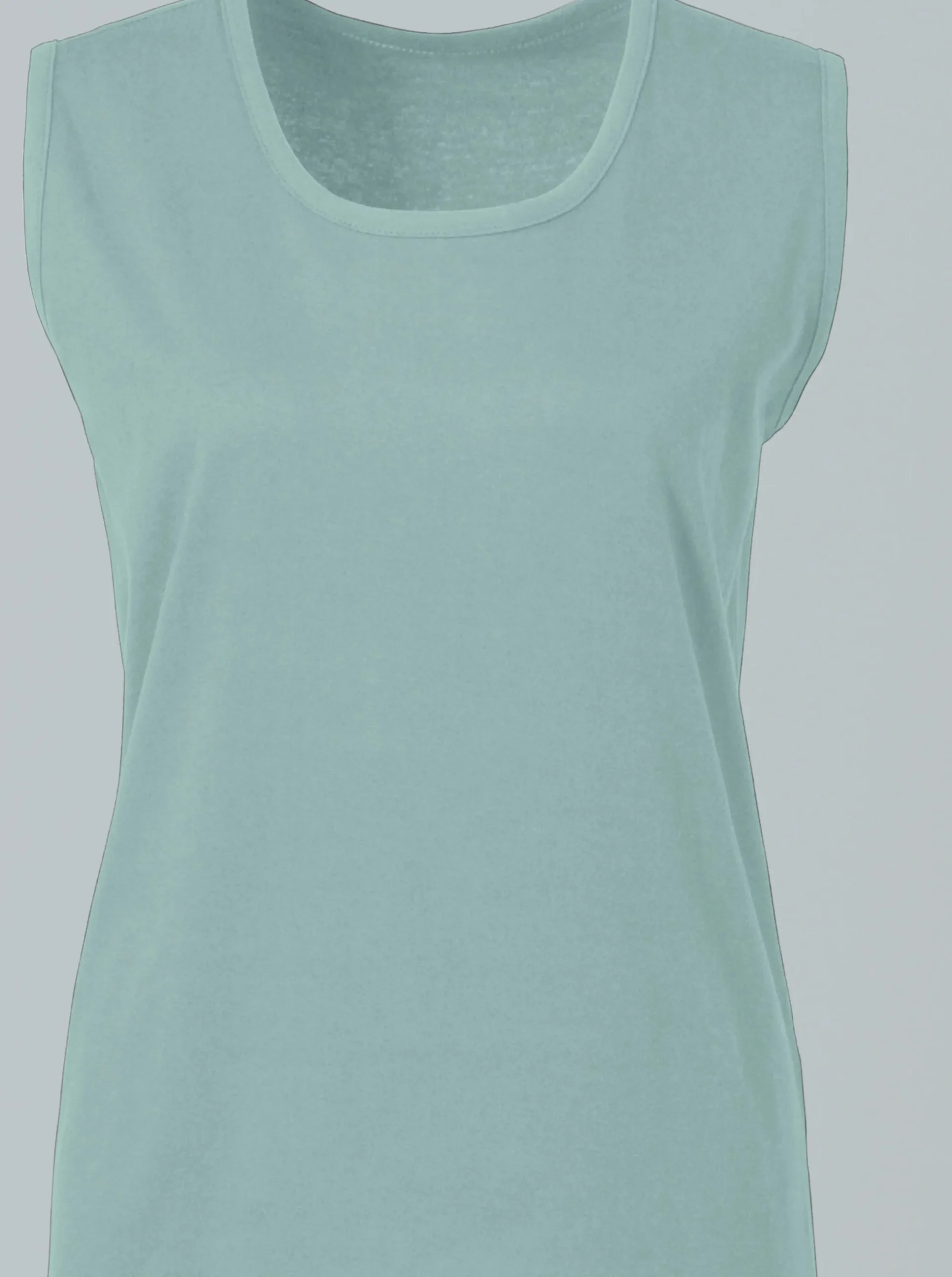 Shirts| Trägertop mit Rundhals-Ausschnitt kalkmint