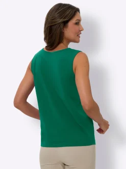 Shirts| Trägertop mit Rundhals-Ausschnitt grün