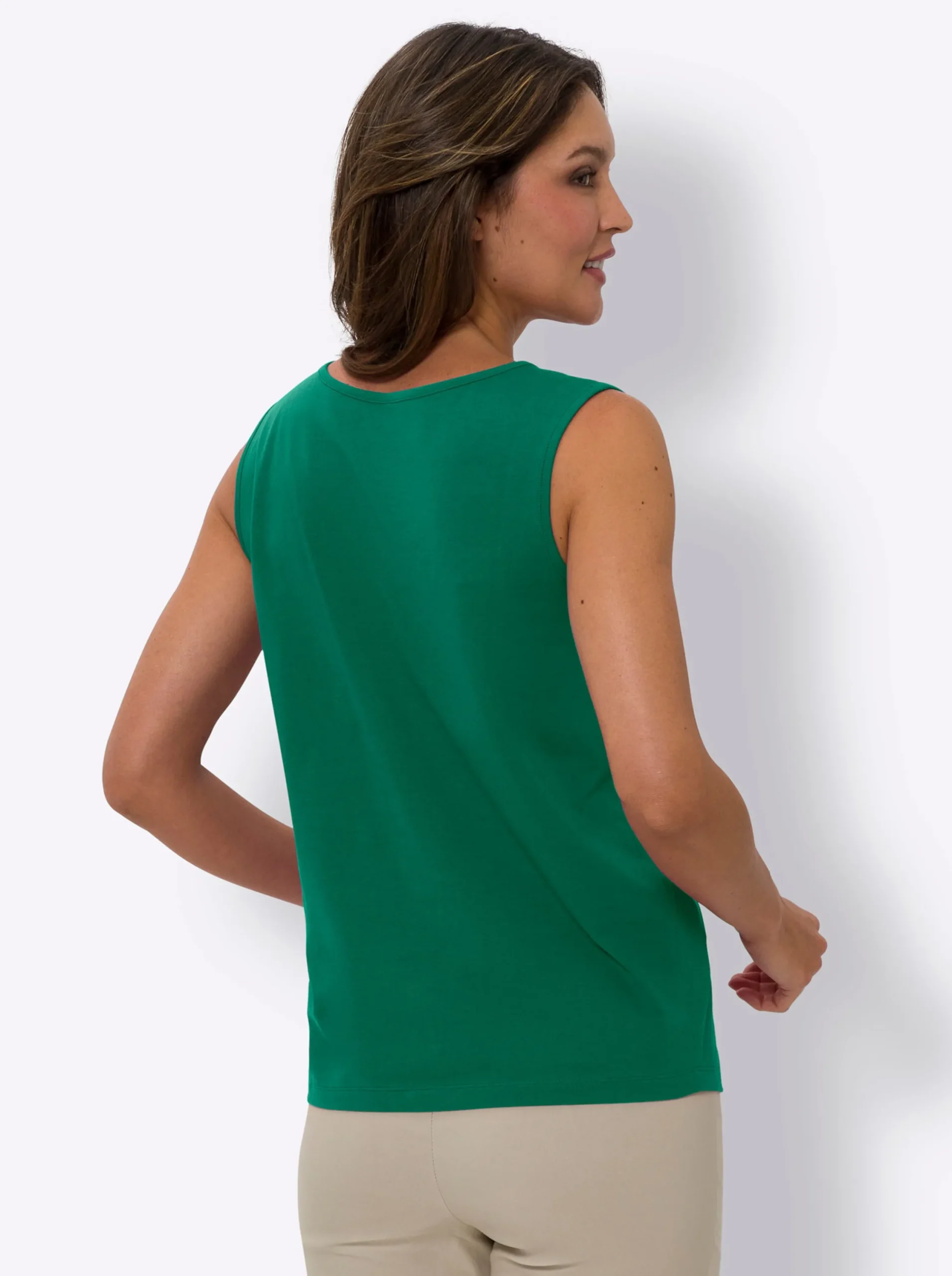 Shirts| Trägertop mit Rundhals-Ausschnitt grün