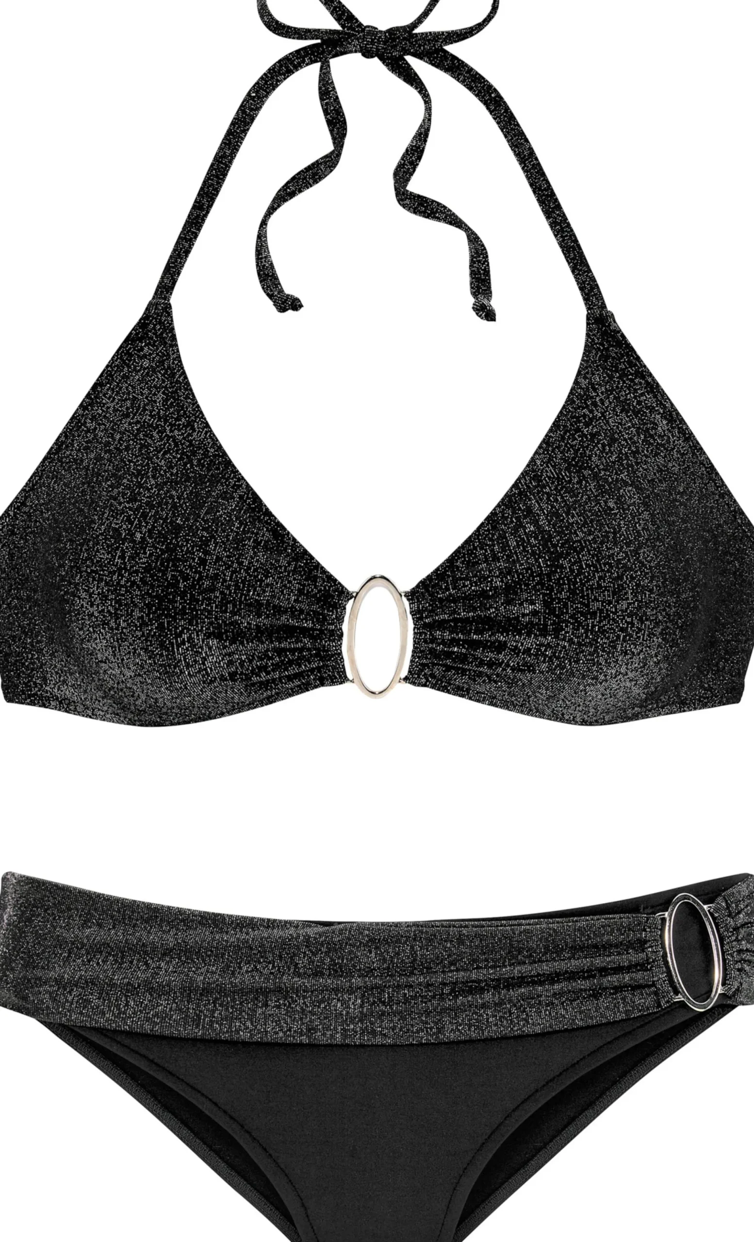 Bikinis|JETTE Triangel-Bikini schwarz