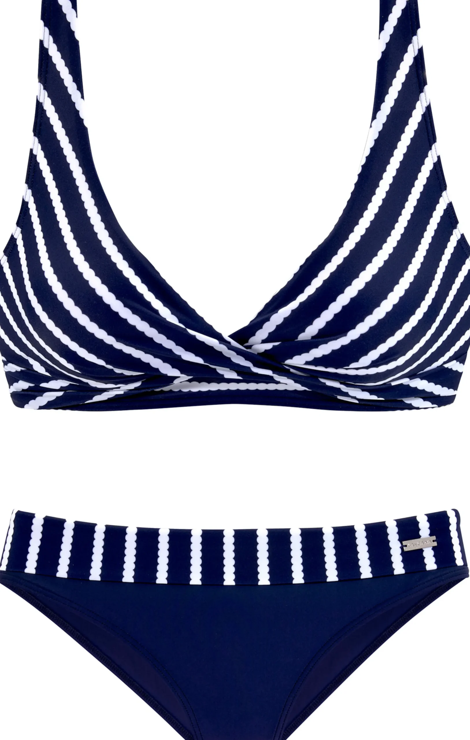 Bikinis|LASCANA Triangel-Bikini marine-weiß
