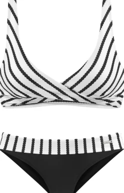 Bikinis|LASCANA Triangel-Bikini schwarz-weiß