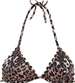 Bikinis|LASCANA Triangel-Bikini-Top braun-bedruckt