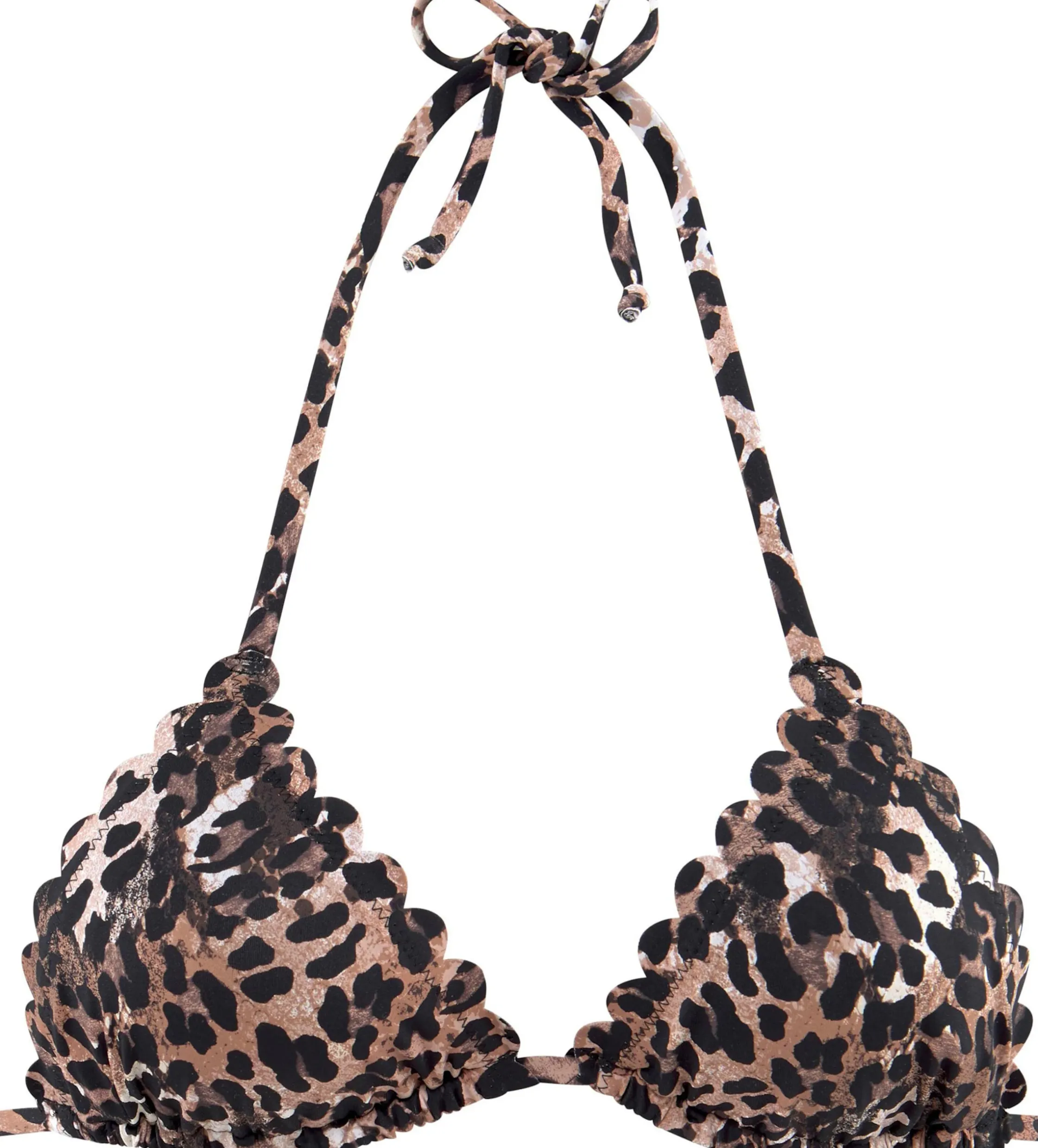 Bikinis|LASCANA Triangel-Bikini-Top braun-bedruckt
