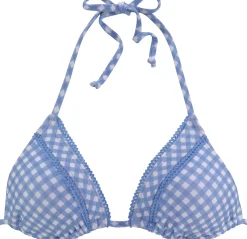 Bikinis|Buffalo Triangel-Bikini-Top hellblau-kariert
