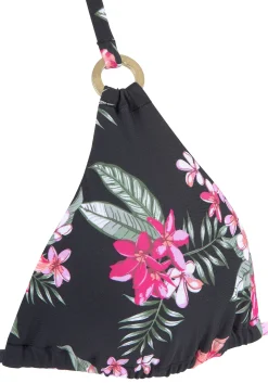 Bikinis|LASCANA Triangel-Bikini-Top schwarz-bedruckt