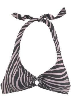 Bikinis|LASCANA Triangel-Bikini-Top schwarz-bedruckt