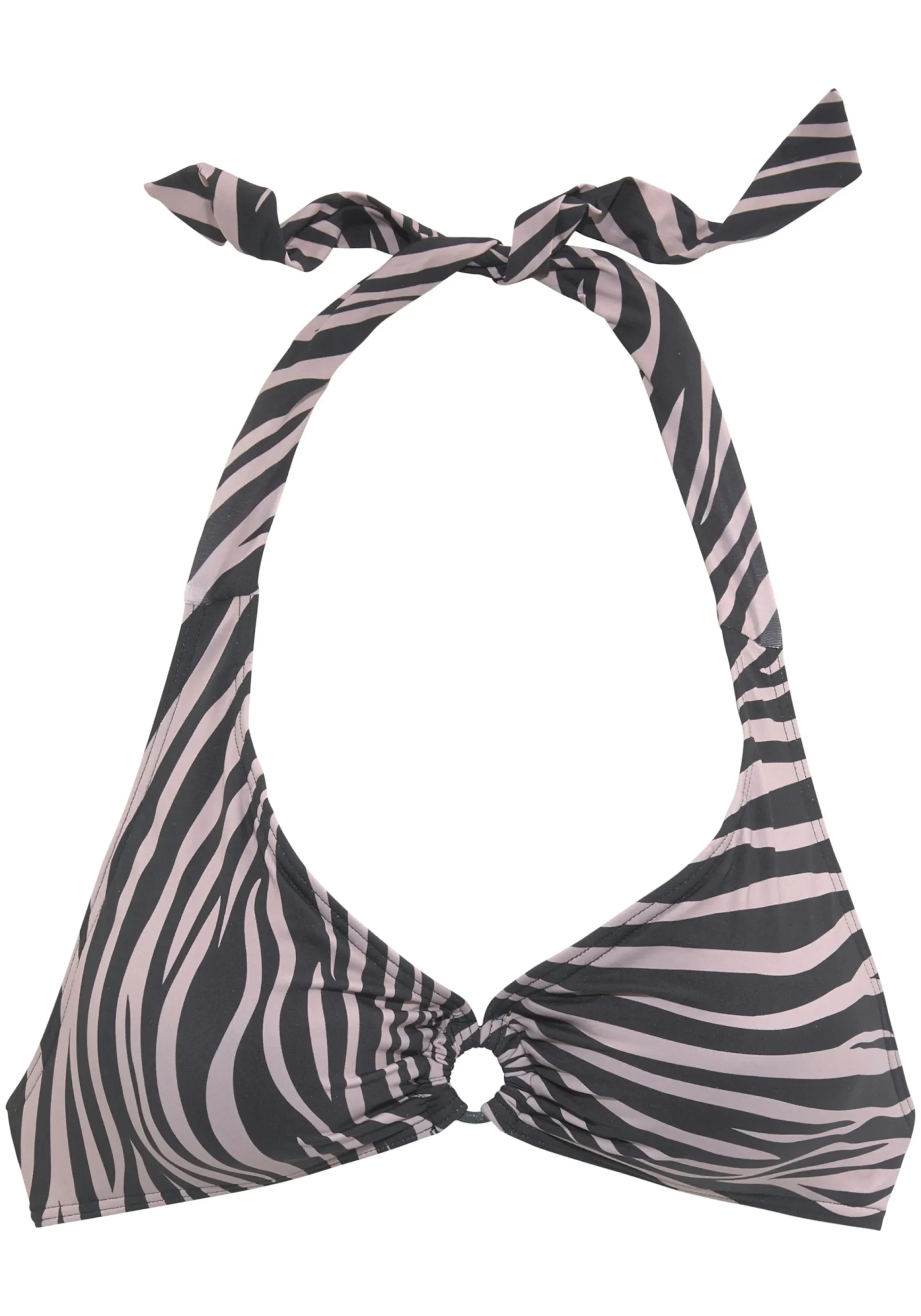 Bikinis|LASCANA Triangel-Bikini-Top schwarz-bedruckt