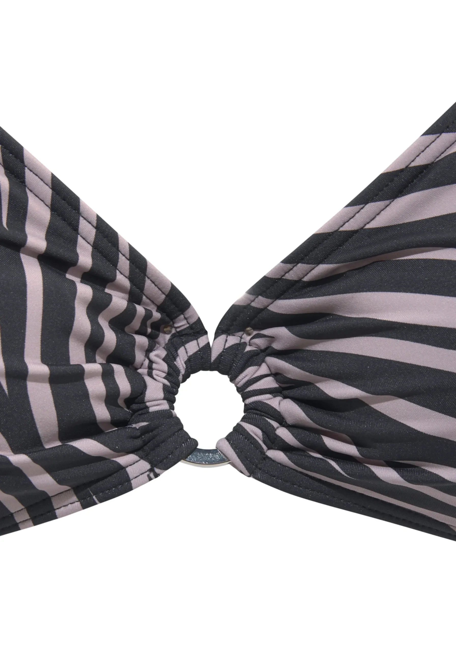 Bikinis|LASCANA Triangel-Bikini-Top schwarz-bedruckt