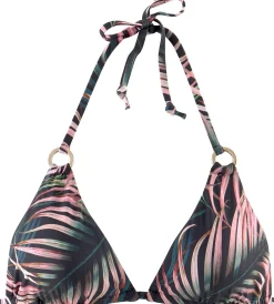 Bikinis|LASCANA Triangel-Bikini-Top schwarz-bedruckt