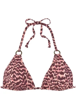 Bikinis|LASCANA Triangel-Bikini-Top bordeauxbedruckt