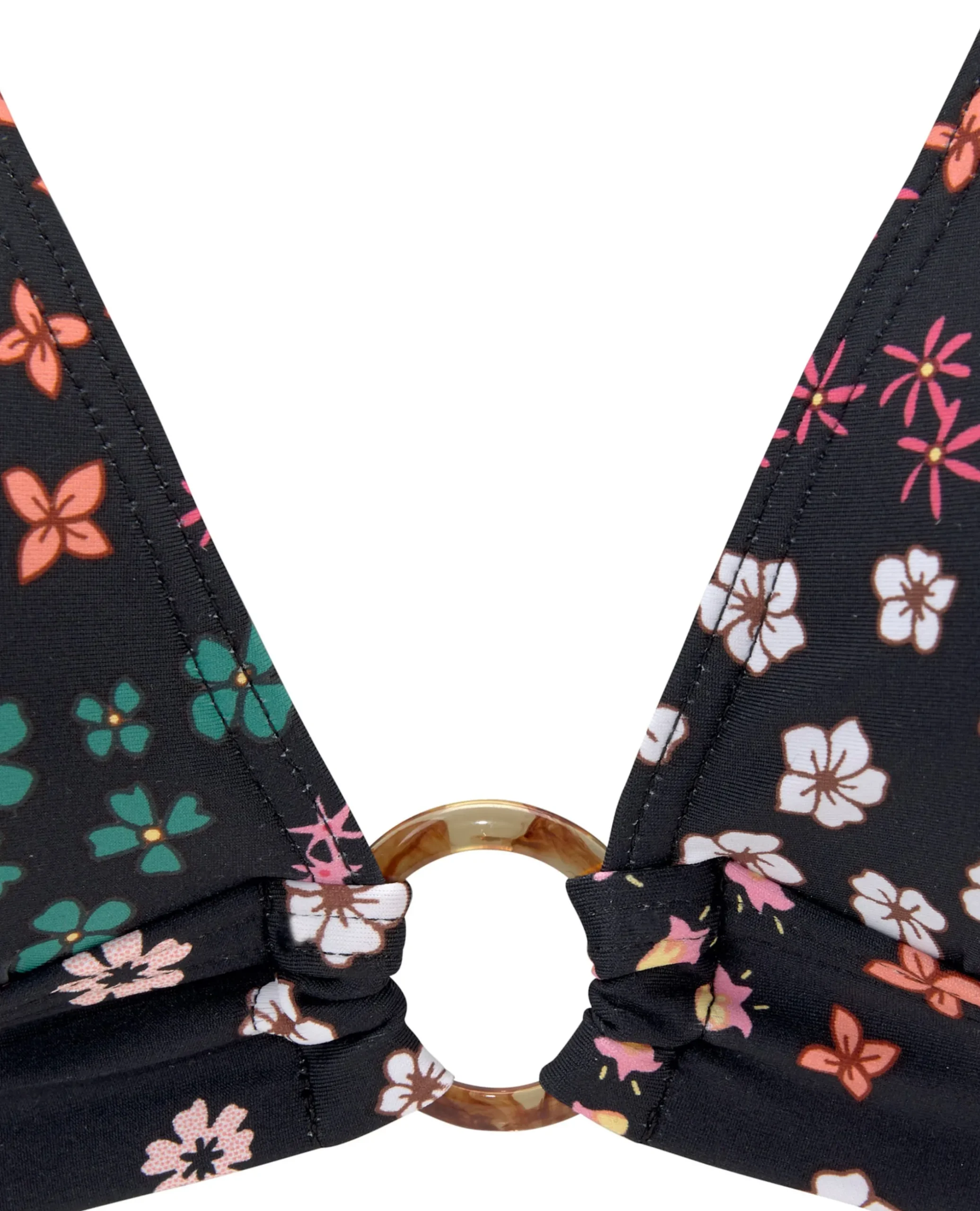 Bikinis|s.Oliver Triangel-Bikini-Top schwarz-bedruckt