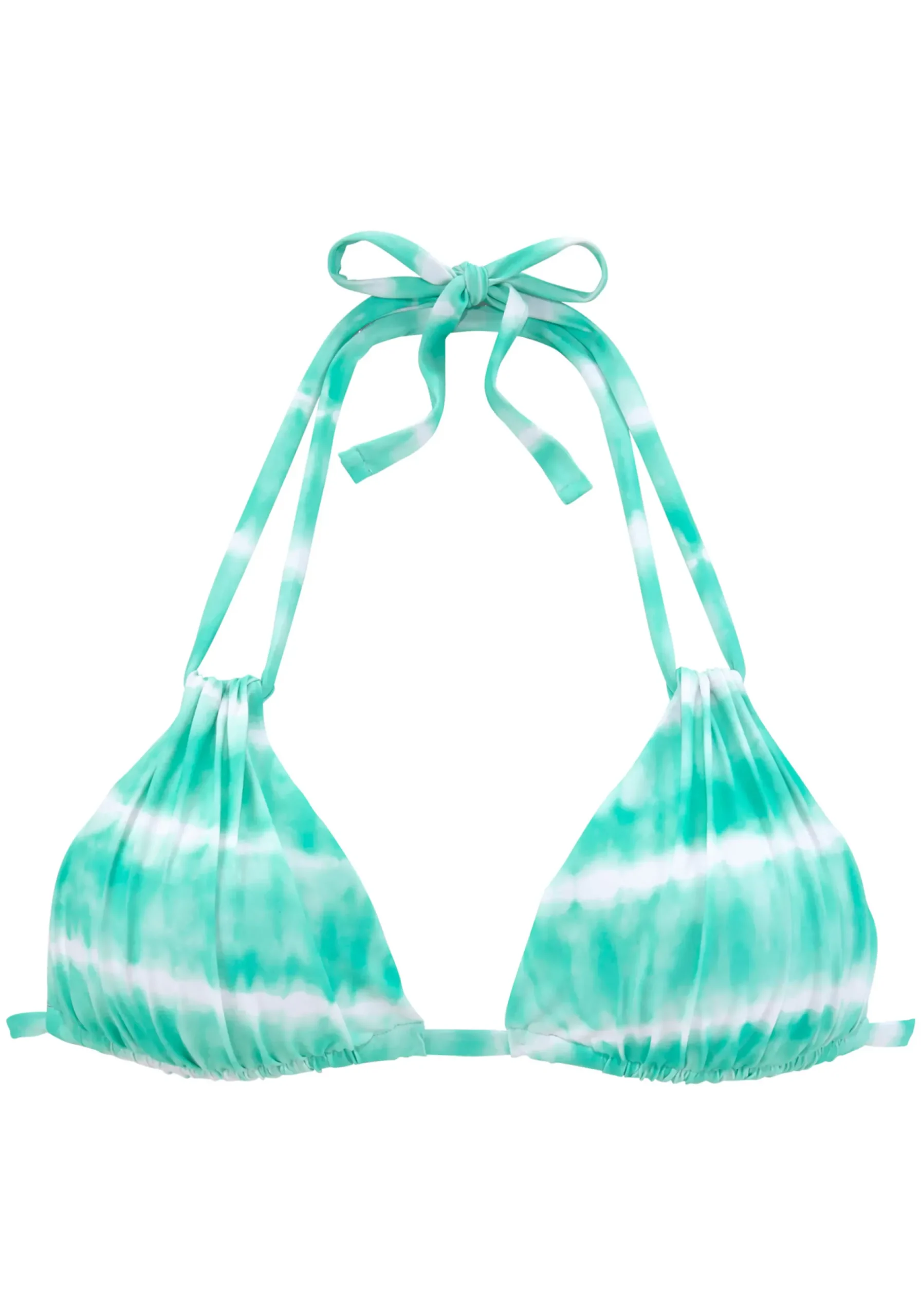 Bikinis|s.Oliver Triangel-Bikini-Top türkis-weiß