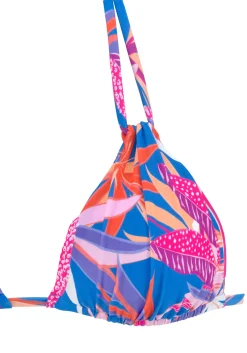 Bikinis|Buffalo Triangel-Bikini-Top blau-pinkbedruckt