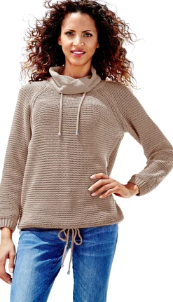 Pullover|heine Troyer mit Raglanärmeln beige